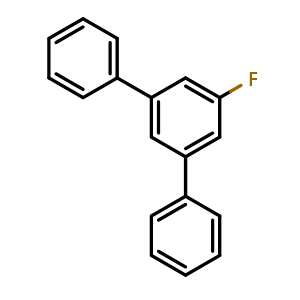 Chemical structure of 5'-Fluoro-1,1':3',1''-terphenyl , CAS 1537218-88-4, AChemBlock X182036