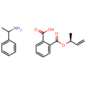 Chemical structure of 2-[(1S)-1-methylallyloxy]carbonylbenzoic acid;(1S)-1-phenylethanamine , AChemBlock X182052