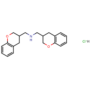 Chemical structure of chroman-3-yl-N-((3,4-dihydro-2H-chromen-3-yl)methyl)methanamine hydrochloride , CAS 2891598-48-2, AChemBlock X182053