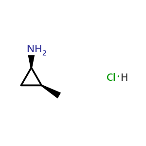 Chemical structure of cis-2-methylcyclopropanamine hydrochloride , CAS 97311-87-0, AChemBlock X182065