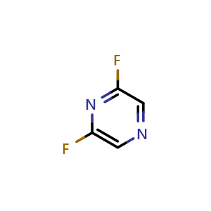Chemical structure of 2,6-difluoropyrazine , CAS 33873-09-5, AChemBlock X182069