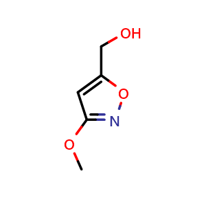 Chemical structure of (3-methoxy-1,2-oxazol-5-yl)methanol , CAS 35166-36-0, AChemBlock X182099