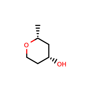 Chemical structure of (2R,4R)-2-methyltetrahydropyran-4-ol , CAS 1821720-33-5, AChemBlock X182115