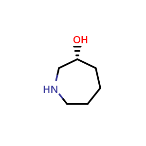 Chemical structure of (3R)-azepan-3-ol , CAS 1573085-99-0, AChemBlock X182119