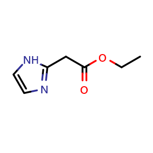 Chemical structure of Ethyl 2-(1H-imidazol-2-yl)acetate , CAS 791569-71-6, AChemBlock X182155