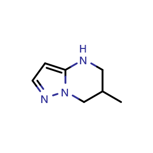 Chemical structure of 6-methyl-4,5,6,7-tetrahydropyrazolo[1,5-a]pyrimidine , CAS 1555334-06-9, AChemBlock X182160