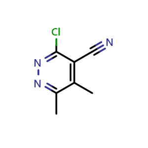 Chemical structure of 3-chloro-5,6-dimethylpyridazine-4-carbonitrile , CAS 93824-72-7, AChemBlock X182195