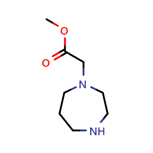 Chemical structure of Methyl 2-(1,4-diazepan-1-yl)acetate , CAS 926223-03-2, AChemBlock X182230