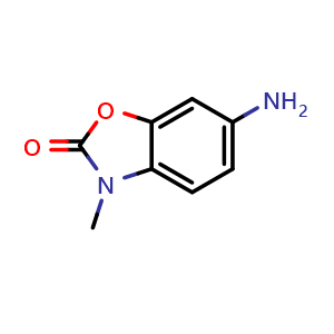 Chemical structure of 6-amino-3-methyl-1,3-benzoxazol-2-one , CAS 99584-10-8, AChemBlock X182261