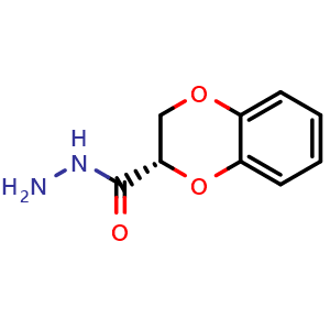 Chemical structure of (3S)-2,3-dihydro-1,4-benzodioxine-3-carbohydrazide , CAS 2891581-34-1, AChemBlock X182265