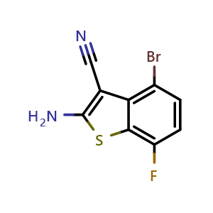 2-amino-4-bromo-7-fluoro-benzothiophene-3-carbonitrile