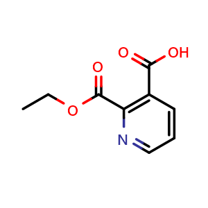 Chemical structure of 2-ethoxycarbonylpyridine-3-carboxylic acid , CAS 161522-42-5, AChemBlock X182310