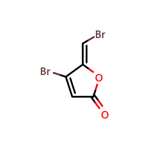 Chemical structure of 3,5-Dibromprotoanemonin , CAS 32323-47-0, AChemBlock X182339