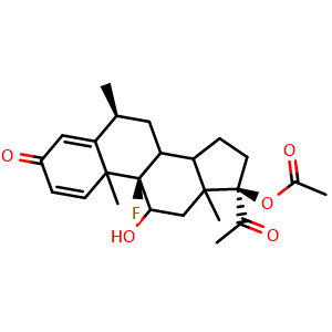 Chemical structure of fluorometholone acetate , CAS 3801-06-7, AChemBlock X182340