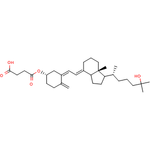 Chemical structure of 3-HeMisuccinate-25-hydroxy Vitamin D3 , CAS 69511-19-9, AChemBlock X182358