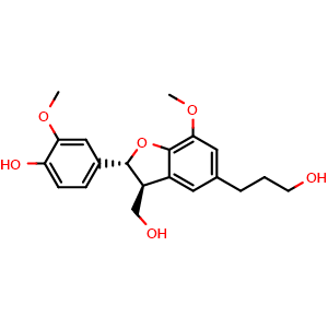 Chemical structure of (7S,8R)-didydrodehydrodiconiferyl alcohol , CAS 28199-69-1, AChemBlock X182359