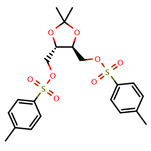 Chemical structure of (S,S)-(-)-1,4-Di-O-tosyl-2,3-O-isopropy Lidene-L-threitol , CAS 37002-45-2, AChemBlock X182388