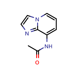 Chemical structure of N-Imidazo[1,2-a]pyridin-8-ylacetamide , CAS 66358-12-1, AChemBlock X182446