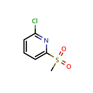 Chemical structure of 2-chloro-6-methylsulphonylpyridine , CAS 87512-29-6, AChemBlock X182463