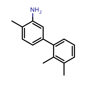 Chemical structure of 2',3',4-Trimethyl-[1,1'-biphenyl]-3-amine , CAS 1225608-80-9, AChemBlock X182473