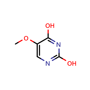 Chemical structure of 2,4-Dihydroxy-5-methoxypyrimidine , CAS 6623-81-0, AChemBlock X182486