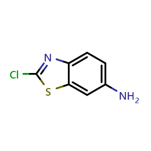 Chemical structure of 6-Amino-2-chlorobenzothiazole , CAS 2406-90-8, AChemBlock X182494