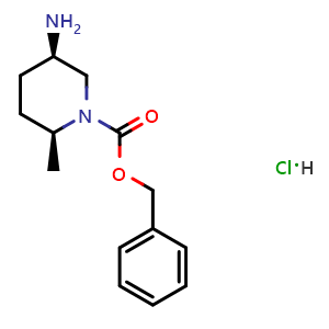 Chemical structure of Benzyl (2S,5R)-5-Amino-2-methylpiperidine-1-carboxylate Hydrochloride , CAS 1207853-23-3, AChemBlock X182517