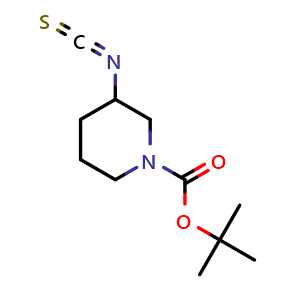 Chemical structure of 1-Boc-3-isothiocyanatopiperidine , CAS 1781878-76-9, AChemBlock X182522