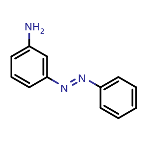 Chemical structure of 3-(Phenyldiazenyl)aniline , CAS 2835-59-8, AChemBlock X182543