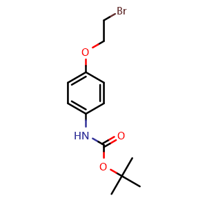 Chemical structure of 4-(2-Bromoethoxy)-N-Boc-aniline , CAS 959239-07-7, AChemBlock X182551