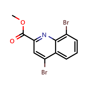 Chemical structure of Methyl 4,8-Dibromoquinoline-2-carboxylate , AChemBlock X182565