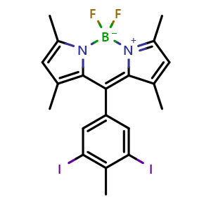 10-(3,5-Diiodo-4-methylphenyl)-5,5-difluoro-1,3,7,9-tetramethyl-5H-dipyrrolo[1,2-c:2',1'-f][1,3,2]diazaborinin-4-ium-5-uide