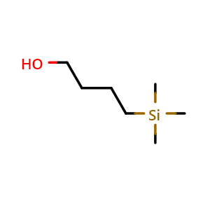 Chemical structure of 4-trimethylsilylbutan-1-ol , CAS 2917-40-0, AChemBlock X182625