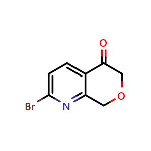 Chemical structure of 2-bromo-8H-pyrano[3,4-b]pyridin-5-one , CAS 1256805-52-3, AChemBlock X182650