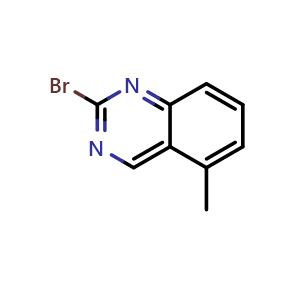 Chemical structure of 2-bromo-5-methyl-quinazoline , CAS 1935903-24-4, AChemBlock X182654