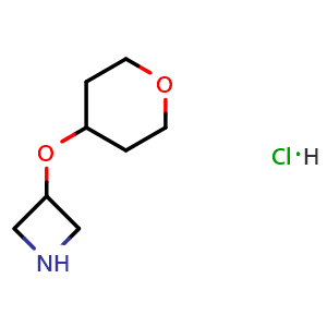 Chemical structure of 3-tetrahydropyran-4-yloxyazetidine;hydrochloride , CAS 2098045-25-9, AChemBlock X182670