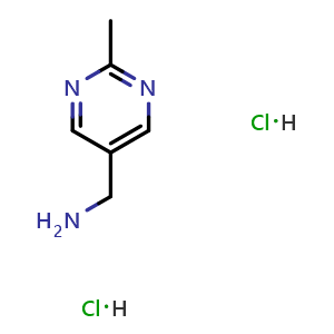 Chemical structure of (2-methylpyrimidin-5-yl)methanamine;dihydrochloride , CAS 5194-34-3, AChemBlock X182704