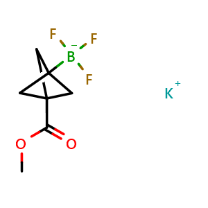 Chemical structure of potassium (3-(methoxycarbonyl)bicyclo[1.1.1]pentan-1-yl)trifluoroborate , CAS 2410559-73-6, AChemBlock X182727