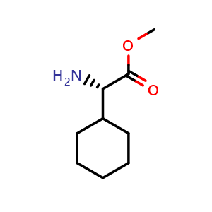 Chemical structure of methyl (2S)-2-amino-2-cyclohexyl-acetate , CAS 145618-11-7, AChemBlock X182731