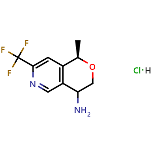 (1R)-1-methyl-7-(trifluoromethyl)-3,4-dihydro-1H-pyrano[4,3-c]pyridin-4-amine;hydrochloride