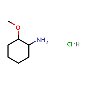 Chemical structure of 2-methoxycyclohexanamine;hydrochloride , CAS 879646-09-0, AChemBlock X182785