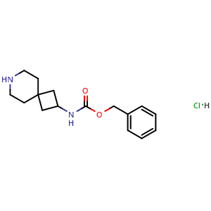 Chemical structure of benzyl N-(7-azaspiro[3.5]nonan-2-yl)carbamate;hydrochloride , CAS 2903427-09-6, AChemBlock X182812