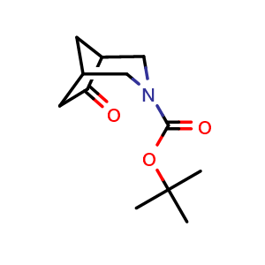 Chemical structure of tert-butyl 6-oxo-3-azabicyclo[3.2.1]octane-3-carboxylate , CAS 1369502-46-4, AChemBlock X182824