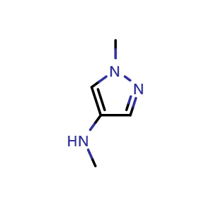 Chemical structure of N,1-dimethylpyrazol-4-amine , CAS 948572-94-9, AChemBlock X182857