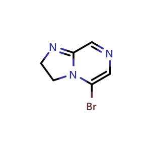 Chemical structure of 5-bromo-2,3-dihydroimidazo[1,2-a]pyrazine , CAS 1449117-44-5, AChemBlock X182860