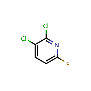Chemical structure of 2,3-dichloro-6-fluoro-pyridine , CAS 51991-32-3, AChemBlock X182864