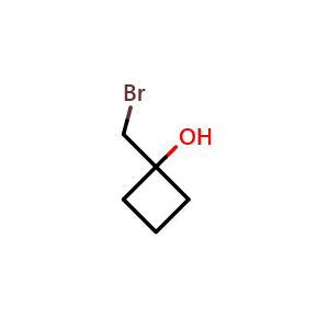 Chemical structure of 1-(bromomethyl)cyclobutanol , CAS 30800-70-5, AChemBlock X182868