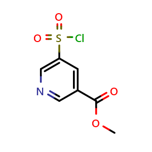 Chemical structure of methyl 5-chlorosulfonylpyridine-3-carboxylate , CAS 594839-14-2, AChemBlock X182875