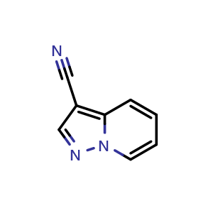Chemical structure of pyrazolo[1,5-a]pyridine-3-carbonitrile , CAS 25627-89-8, AChemBlock X182882