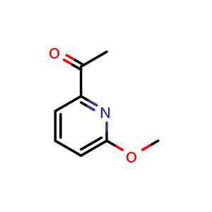 Chemical structure of 1-(6-methoxy-2-pyridyl)ethanone , CAS 21190-93-2, AChemBlock X182883